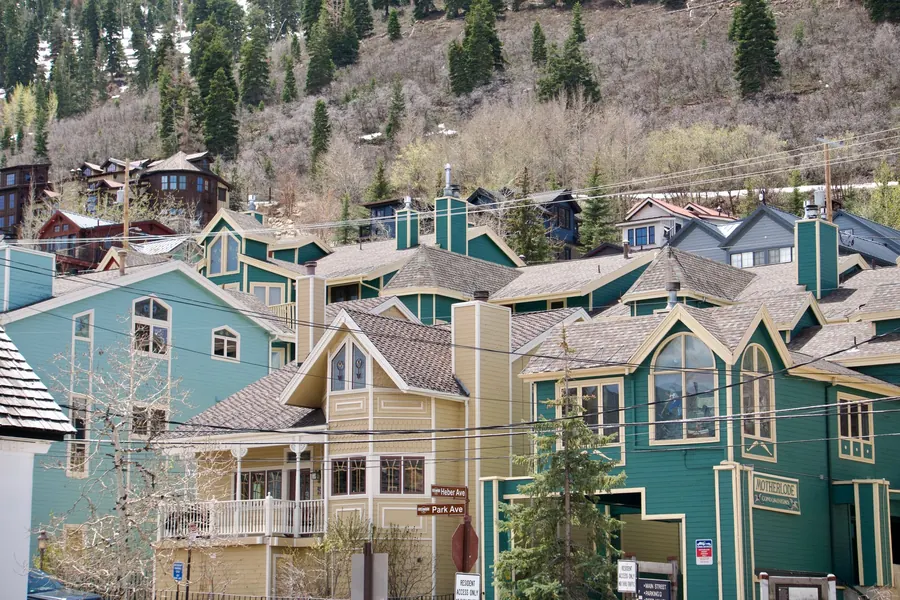Mountain-town homes on a hillside in Utah